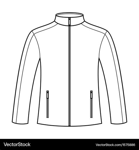 Jacket template Royalty Free Vector Image - VectorStock