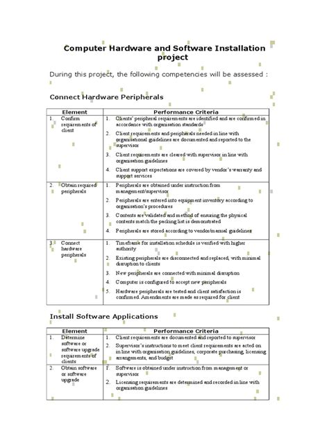 Checklist For Installing Computer Hardware | PDF | Occupational Safety ...