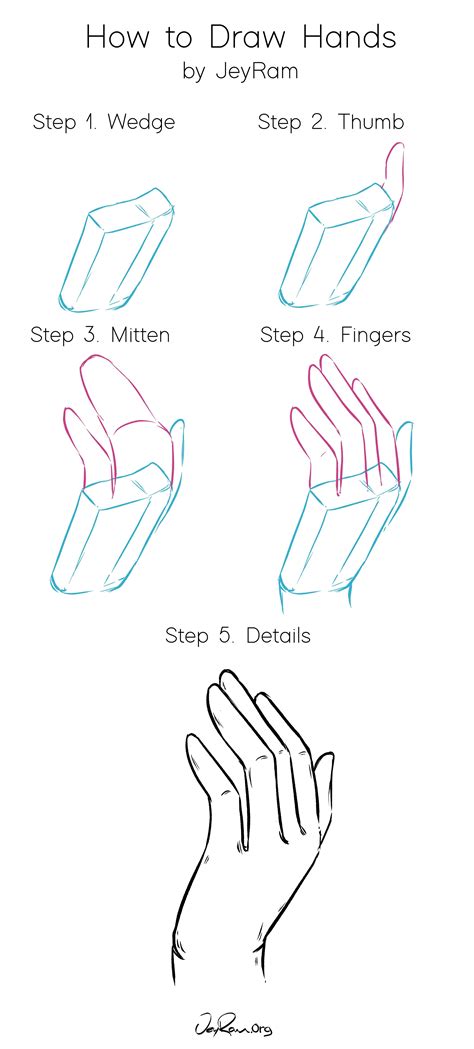 How to Draw Hands: Step by Step Tutorial for Beginners | Hand drawing ...