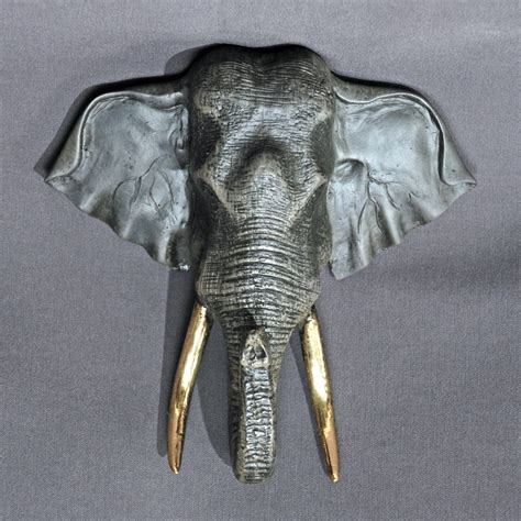 Bronze Elephant wall Hanging Figurine Statue Sculpture Art / Limited ...