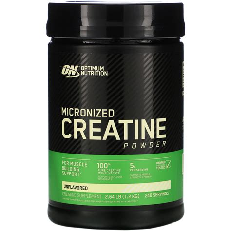 Optimum Nutrition Micronized Creatine Powder Unflavored 2 64 lb 1 2 kg ...