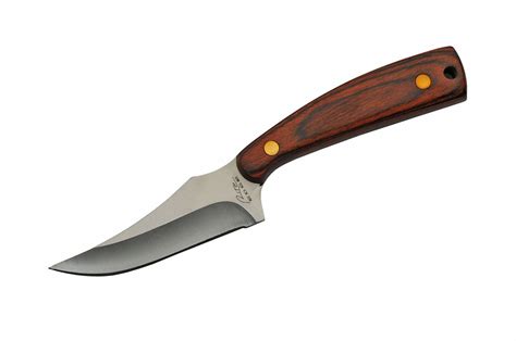 Skinning Knife & Folding Knife Hunter Gift Set Brown Wood Ha