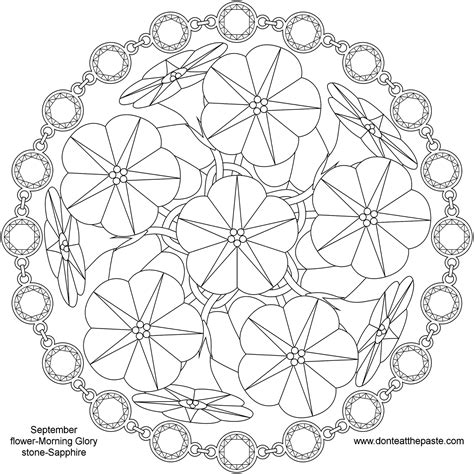 Don't Eat the Paste: September Birthstone and Flower Mandala