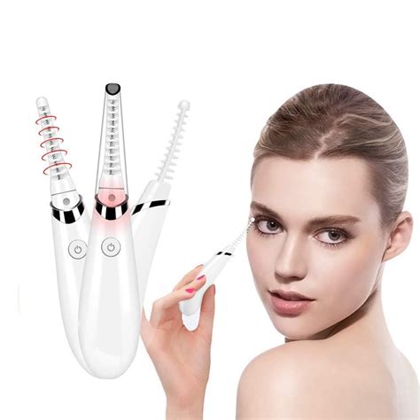 Heated Eyelash Curler, Electric Eyelash Curler Heated Professional Mini ...