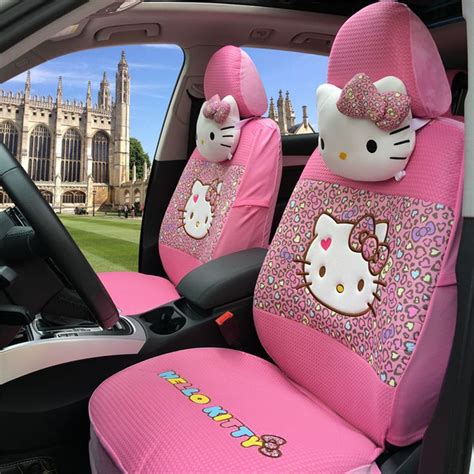 $196.31 18pcs Hello Kitty Car Seat Interior Accessories Polyester ...