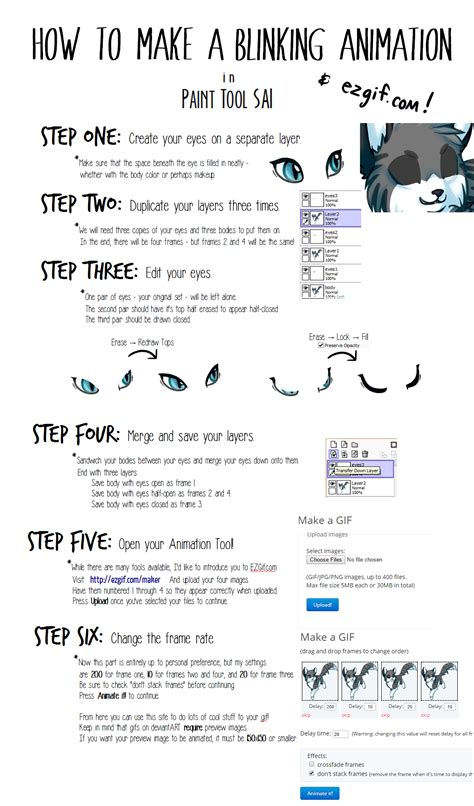 SAI Tutorial - How To Make a Blinking Animation by Kyttias on DeviantArt