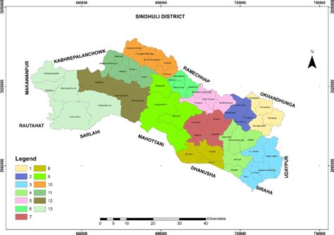 Location map of Sindhuli district of Nepal (Highly affected district of ...