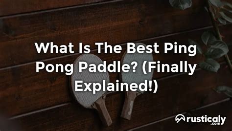 What Is The Best Ping Pong Paddle? (Explanation Revealed!)