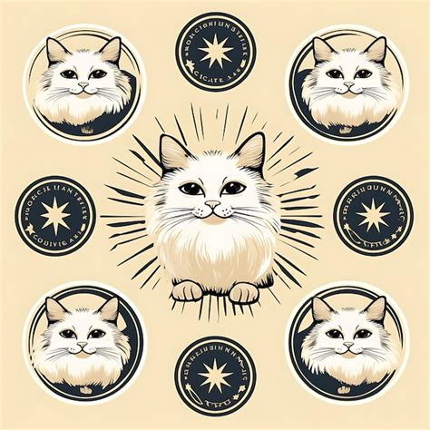 Premium AI Image | Stamp Card Ragdoll Cat With Angel Wings and Halo ...