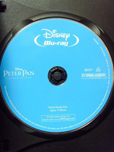 Disney•Peter Pan (Blu-ray/DVD, 2013, 2-Disc Set, Diamond Edition) No ...