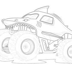 Adventure Off Road Big Monster Truck coloring page