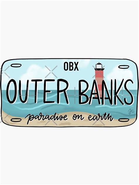 THE ORIGINAL OBX license plate bright Sticker by Jeandabean in 2022 ...