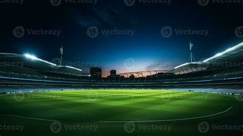 Night view of Melbourne Cricket Ground. Generative AI 32976325 Stock ...