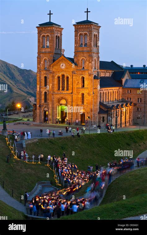 France, Isere, La Salette Fallavaux, Our Lady of La Salette Basilica ...