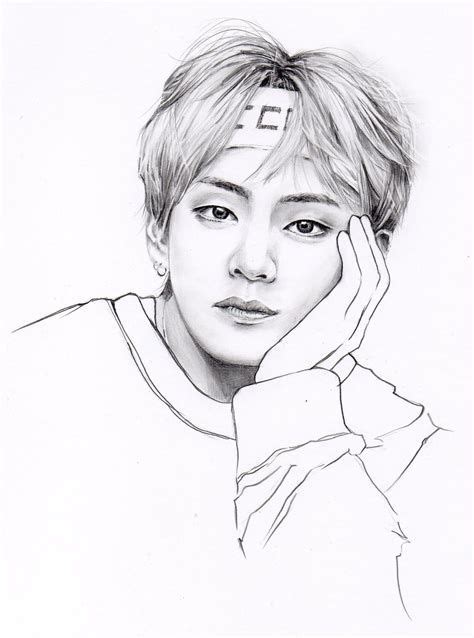 V BTS Drawings | Disegno di visi, Schizzi, Ritratti