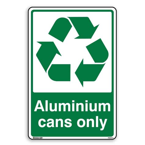 Aluminium Cans Only – Recycling Sign – Self Adhesive Sticker – Stickerzilla