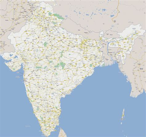 Large Map Of India