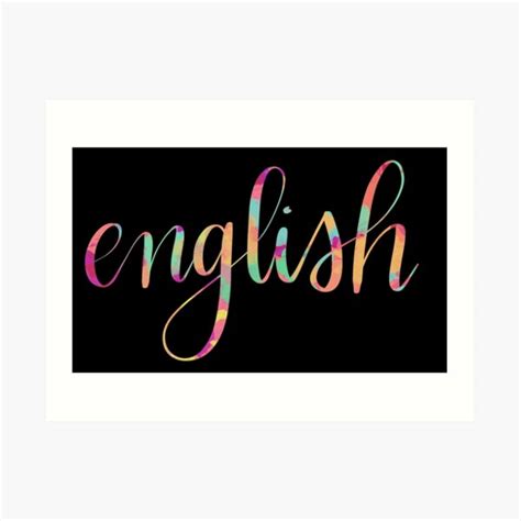 "Rainbow English Calligraphy" Art Print for Sale by the-bangs | Redbubble