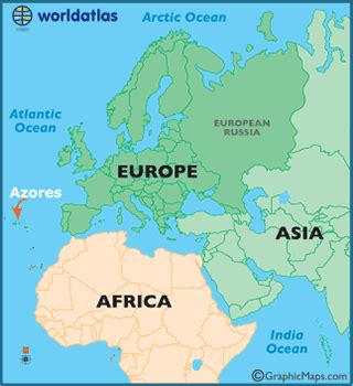 Azores Map - Map of Azores, Azores Outline Map - World Atlas