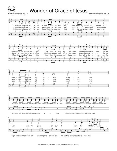 Wonderful Grace of Jesus Sheet music for Piano (Solo) | Musescore.com