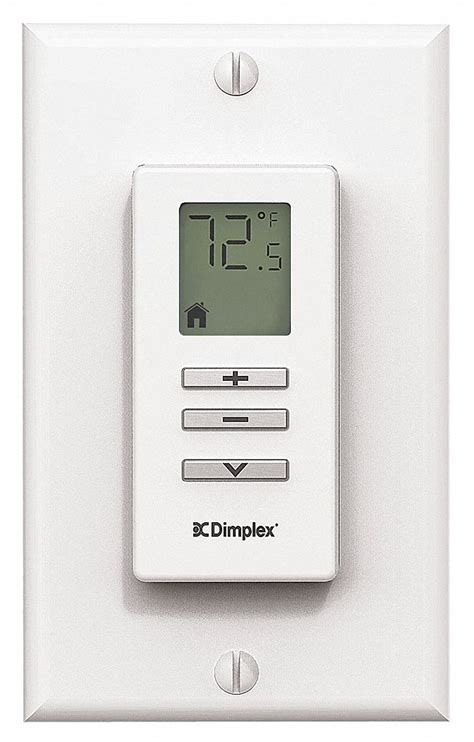 DIMPLEX, White, 3V DC, Electric Baseboard Heater Wireless Thermostat ...