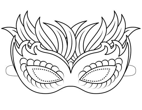 Venetian Mask Mardi Gras Coloring Page - Free Printable Coloring Pages ...