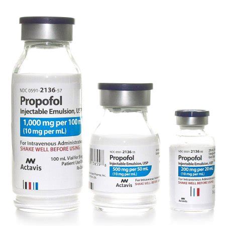 Propofol Injection 10mg/ml 50ml Vial Non-returnable Non-returnable ...