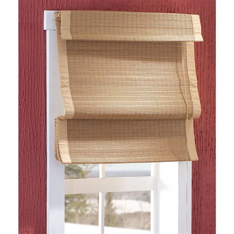 Thermal Insulated Bamboo Roman Shades - 150385, Curtains at Sportsman's ...