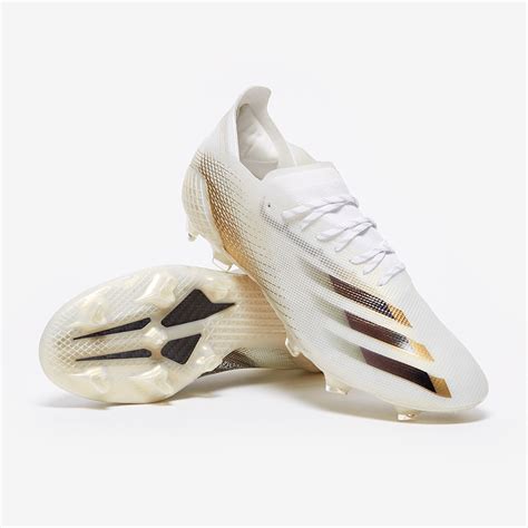 adidas X Ghosted .1 FG - White/Core Black/Metallic Gold Melange - Firm ...