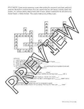 Dear Mr Henshaw Activities Cleary Crossword Puzzle and Word Search