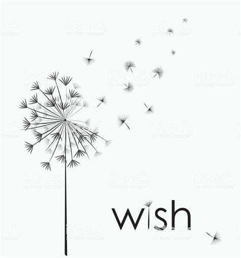 Dandelion vector. Wish. Simple minimalist style. | Dandelion, Make a ...