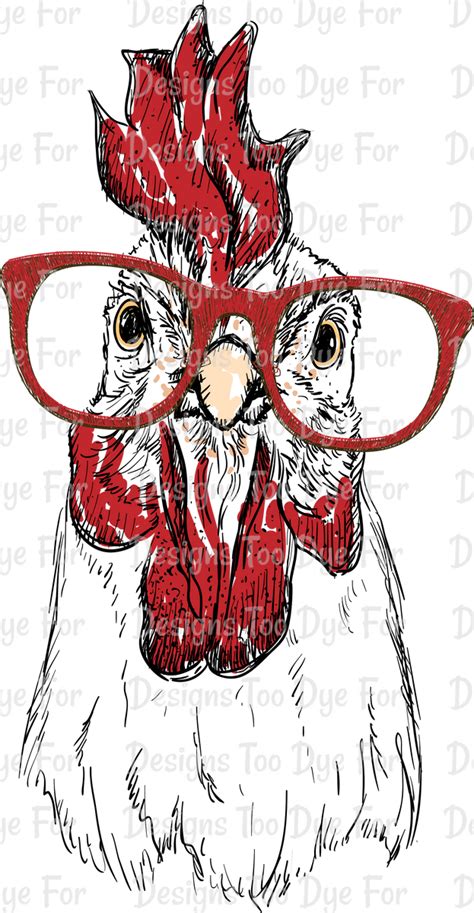 Chicken with glasses – Red Rock Design Co.