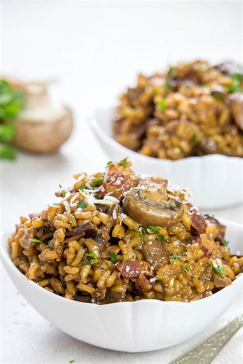 Easy Mushroom & Bacon Risotto | Erren's Kitchen