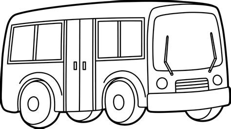 Bus Coloring Page Isolated for Kids 5162547 Vector Art at Vecteezy