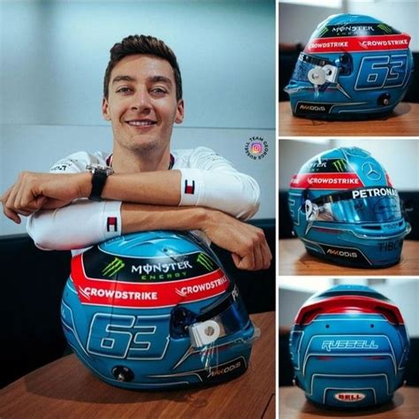 George Russell 2022 helmet in 2022 | Helmet design, Helmet, Formula one