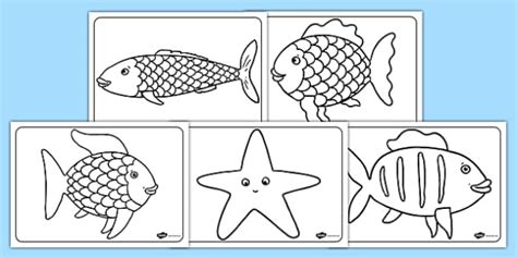 FREE! - Rainbow Fish Coloring Pages | Art | Twinkl USA