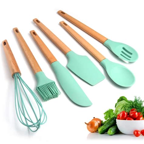 2019 New 1Set Silicone Cooking Utensils Set High Quality Kitchen ...