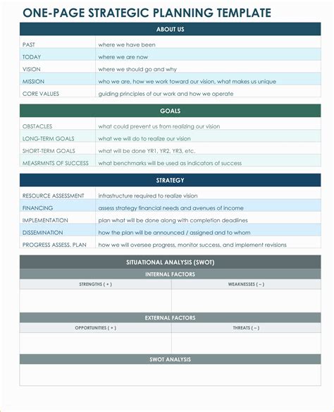 Free Strategic Plan Template Of 9 Free Strategic Planning Templates ...