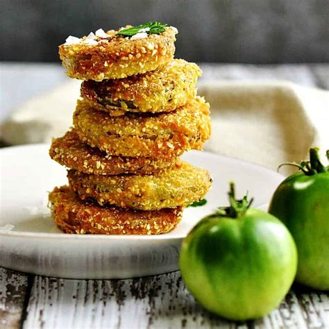 Easy Fried Green Tomatoes Recipe - Pinch and Swirl