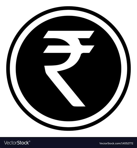 Currency symbol india indian rupee inr vector image on VectorStock ...