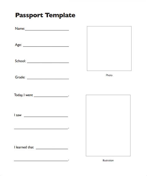 Printable Passport Template For Students - Free Templates Printable