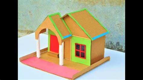 DIY || Cardboard House model - How to Make Small Cardboard House ...