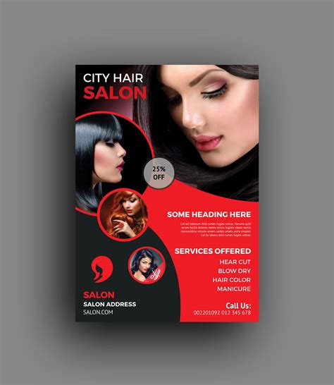 Elegant Hair Salon Flyer Template | Beauty salon posters, Hair salon ...