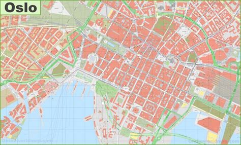 Oslo city center map - Ontheworldmap.com