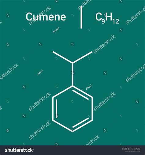 Chemical Structure Cumene C9h12 Stock Vector (Royalty Free) 2183295851 ...