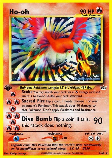 Pokemon Card of the Day: Ho-oh (Neo Revelation) | PrimetimePokemon's Blog