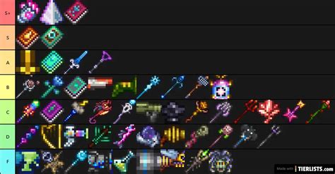 Terraria Hardmode Mage Weapons Tier List Maker - TierLists.com