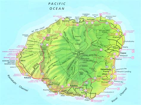 Printable Map Of Kauai - Your County School Calendar Hub