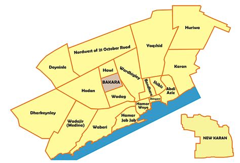 Mogadishu Districts Map