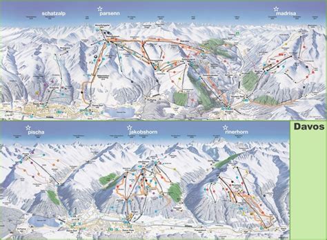 Davos ski map - Ontheworldmap.com